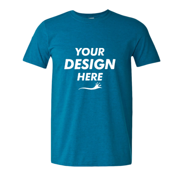 Gildan Softstyle® T-Shirt, Antique Sapphire, Front view, Mockup