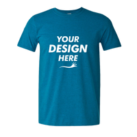 Gildan Softstyle® T-Shirt, Antique Sapphire, Front view, Mockup
