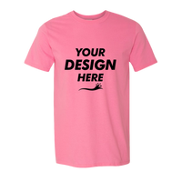 Gildan Softstyle® T-Shirt, Azalea, Front view, Mockup