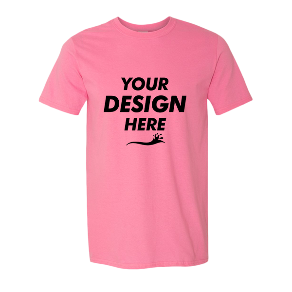 Gildan Softstyle® T-Shirt, Azalea, Front view, Mockup