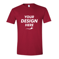 Gildan Softstyle® T-Shirt, Cardinal Red, Front view, Mockup
