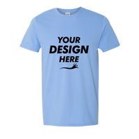 Gildan Softstyle® T-Shirt, Carolina Blue, Front view, Mockup