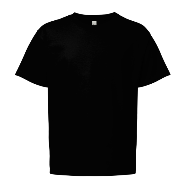 Gildan Softstyle® Youth T-Shirt-R, Black, Front view