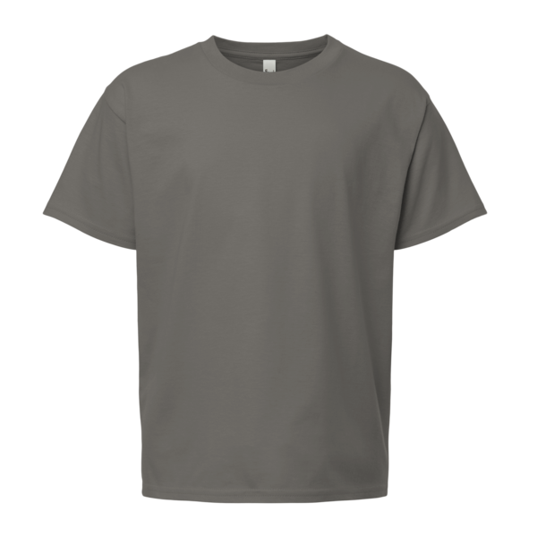 Gildan Softstyle® Youth T-Shirt-R, Charcoal, Front view