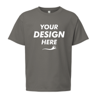 Gildan Softstyle® Youth T-Shirt-R, Charcoal, Front view, Mockup