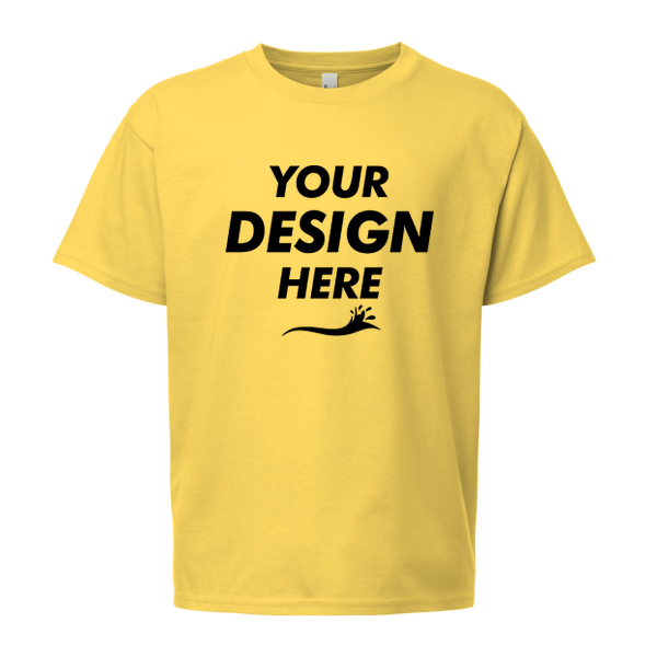 Gildan Softstyle® Youth T-Shirt-R, Daisy, Front view, Mockup