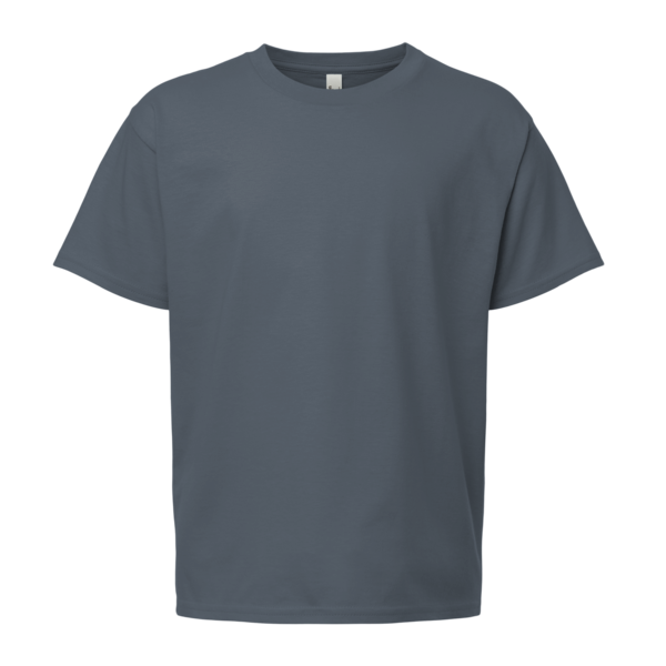 Gildan Softstyle® Youth T-Shirt-R, Dark Heather, Front view