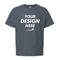 Gildan Softstyle® Youth T-Shirt-R, Dark Heather, Front view, Mockup