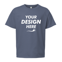 Gildan Softstyle® Youth T-Shirt-R, Heather Navy, Front view, Mockup