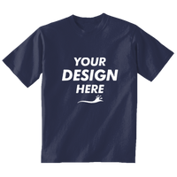 Gildan Toddler Heavy Cotton™ T-Shirt, Navy, Front view, Mockup