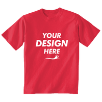 Gildan Toddler Heavy Cotton™ T-Shirt, Red, Front view, Mockup