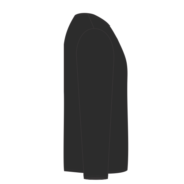 Gildan Ultra Cotton® Long Sleeve T-Shirt, Black, Right Sleeve view