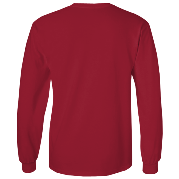 Gildan Ultra Cotton® Long Sleeve T-Shirt, Cardinal Red, Back view