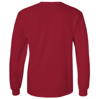 Gildan Ultra Cotton® Long Sleeve T-Shirt, Cardinal Red, Back view