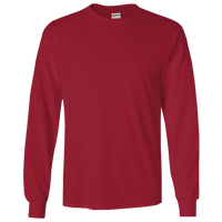Gildan Ultra Cotton® Long Sleeve T-Shirt, Cardinal Red, Front view