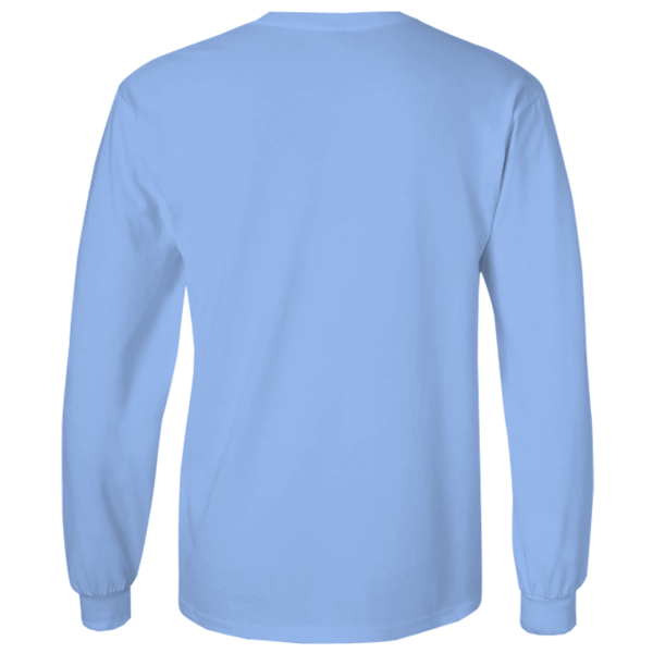 Gildan Ultra Cotton® Long Sleeve T-Shirt, Carolina Blue, Back view
