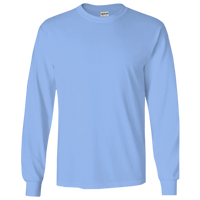 Gildan Ultra Cotton® Long Sleeve T-Shirt, Carolina Blue, Front view