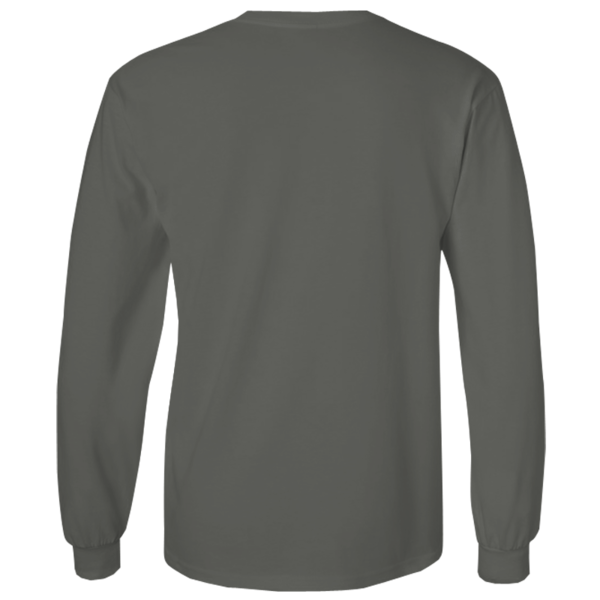 Gildan Ultra Cotton® Long Sleeve T-Shirt, Charcoal, Back view