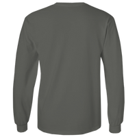 Gildan Ultra Cotton® Long Sleeve T-Shirt, Charcoal, Back view
