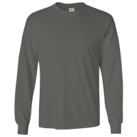 Gildan Ultra Cotton® Long Sleeve T-Shirt, Charcoal, Front view