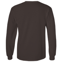 Gildan Ultra Cotton® Long Sleeve T-Shirt, Dark Chocolate, Back view