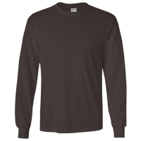 Gildan Ultra Cotton® Long Sleeve T-Shirt, Dark Chocolate, Front view