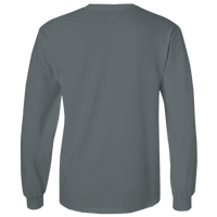 Gildan Ultra Cotton® Long Sleeve T-Shirt, Dark Heather, Back view