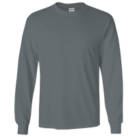 Gildan Ultra Cotton® Long Sleeve T-Shirt, Dark Heather, Front view