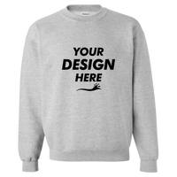 Gildan Unisex DryBlend® Crewneck Sweatshirt, Sport Grey, Front view, Mockup