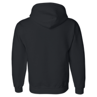 Gildan Unisex DryBlend® Hooded Sweatshirt, Black, Back view