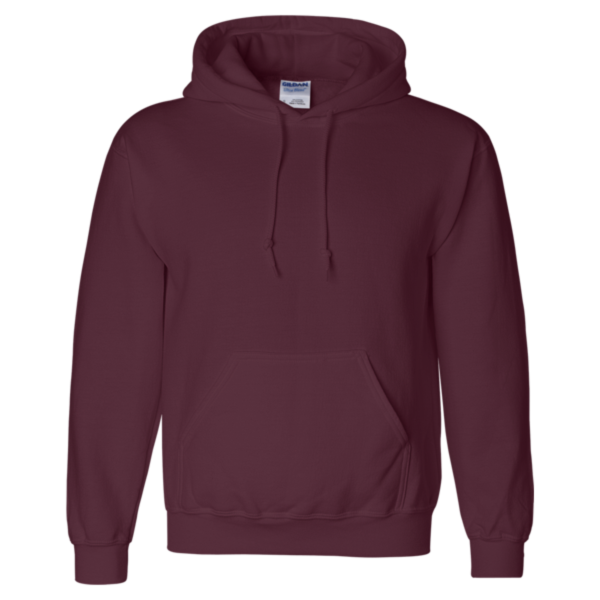 Gildan Unisex DryBlend® Hooded Sweatshirt, Maroon, Front view