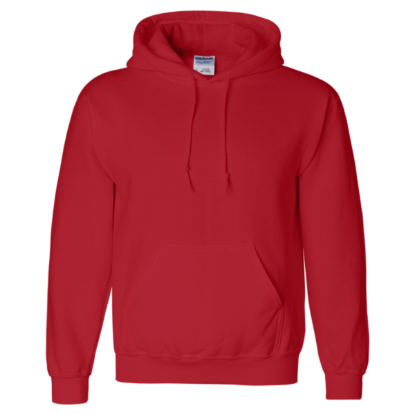 Gildan Unisex DryBlend® Hooded Sweatshirt, Red, Front view