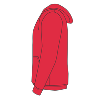 Gildan Unisex DryBlend® Hooded Sweatshirt, Red, Left Sleeve (Long) view