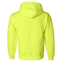 Gildan Unisex DryBlend® Hooded Sweatshirt, Safety Green, Back view