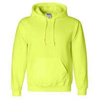 Gildan Unisex DryBlend® Hooded Sweatshirt, Safety Green, Front view