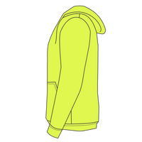 Gildan Unisex DryBlend® Hooded Sweatshirt, Safety Green, Left Sleeve (Long) view