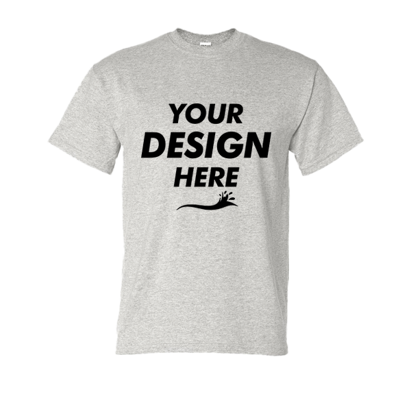 Gildan Unisex DryBlend® T-Shirt, Ash, Front view, Mockup