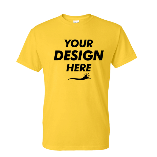 Gildan Unisex DryBlend® T-Shirt, Daisy, Front view, Mockup