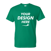 Gildan Unisex DryBlend® T-Shirt, Kelly, Front view, Mockup