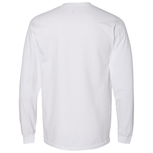 Gildan Unisex Hammer™ Long Sleeve T-Shirt, White, Back view