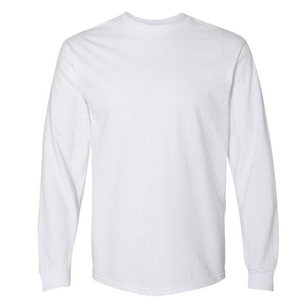 Gildan Unisex Hammer™ Long Sleeve T-Shirt, White, Front view
