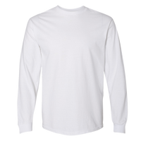 Gildan Unisex Hammer™ Long Sleeve T-Shirt, White, Front view