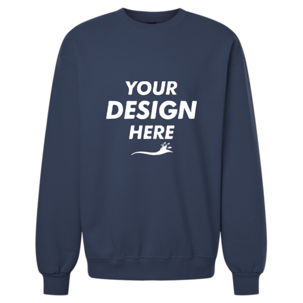 Gildan Unisex Hammer™ Maxweight Crewneck Sweatshirt, Blue Dusk, Front view, Mockup