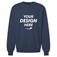 Gildan Unisex Hammer™ Maxweight Crewneck Sweatshirt, Blue Dusk, Front view, Mockup