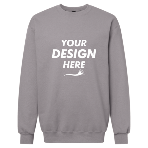 Gildan Unisex Hammer™ Maxweight Crewneck Sweatshirt, Gravel, Front view, Mockup