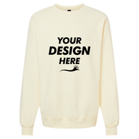 Gildan Unisex Hammer™ Maxweight Crewneck Sweatshirt, Off White, Front view, Mockup