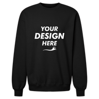 Gildan Unisex Hammer™ Maxweight Crewneck Sweatshirt, Pitch Black, Front view, Mockup