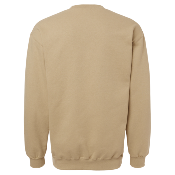 Gildan Unisex Hammer™ Maxweight Crewneck Sweatshirt, Tan, Back view