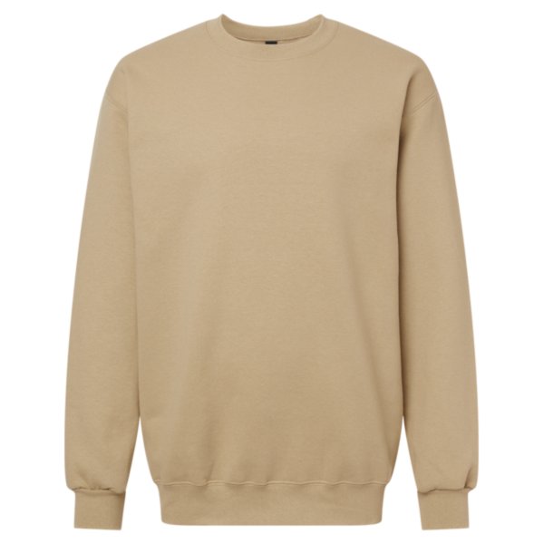 Gildan Unisex Hammer™ Maxweight Crewneck Sweatshirt, Tan, Front view