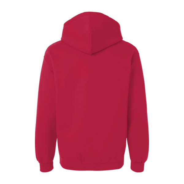 Gildan Unisex Hammer™ Maxweight Hooded Sweatshirt, Cherry Red, Back view